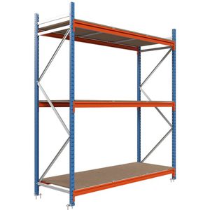 sistema de estanterías de gran longitud
