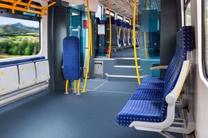 revestimiento de suelo para tren de material compuesto