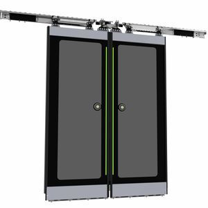 puerta de tren de vidrio templado