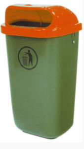 cubo de basura de plástico