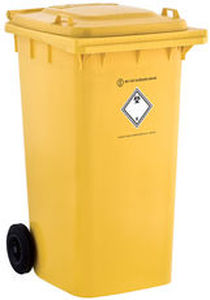 cubo de basura de plástico