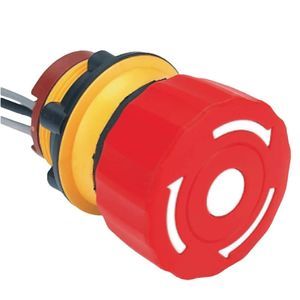 botón pulsador de parada de emergencia