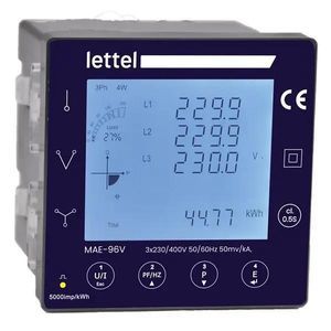 dispositivo de medición de potencia con analizador de calidad de energía y de armónicos 1