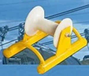 bobina para tendido de cables con rodillo de aluminio