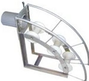 bobina para tendido de cables con rodillo de acero