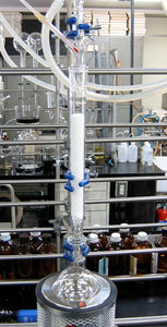 columna de destilación de vidrio borosilicato