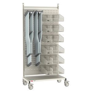 panel perforado con cubetas con abertura frontal