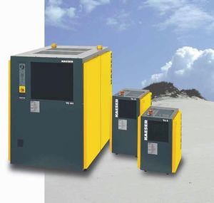 secador de aire comprimido por refrigeración / refrigerado por aire / masa térmica