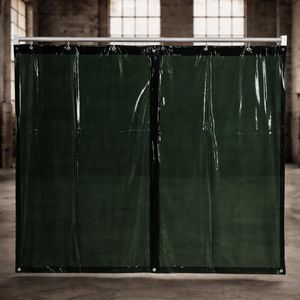 cortina de soldadura verde