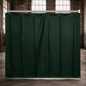 cortina de soldadura verde
