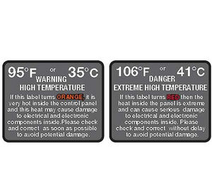 indicador de temperatura / etiqueta / de lectura directa / reversible