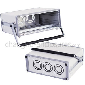 caja para ordenador de sobremesa / rectangular / de aluminio / a medida