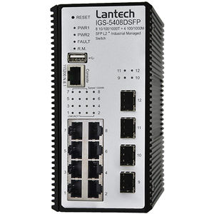 conmutador Ethernet administrable / 8 puertos / gigabit / en riel DIN