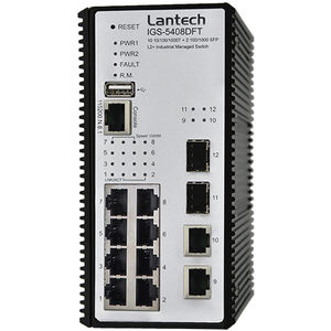 conmutador Ethernet administrable / 8 puertos / en riel DIN / USB