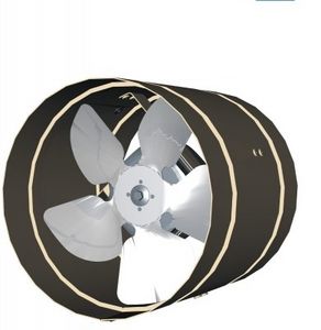 ventilador axial / de circulación de aire / de accionamiento directo / canalizable