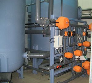 unidad de purificación de agua con intercambiador de iones