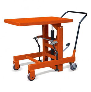 mesa elevadora de tijeras simples / con pedal / manual / móvil