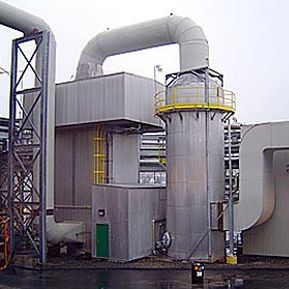 lavador de gases por vía húmeda