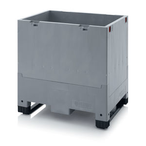 caja-palé de plástico / de transporte pesado / para productos alimentarios / plegable