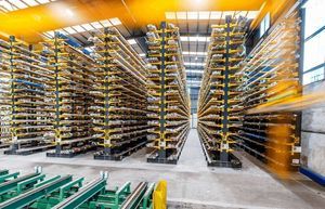 sistema de estanterías para depósito de almacenamiento