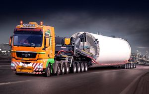 remolque para torre de molino de viento