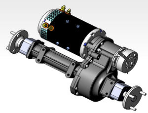 bloque de transmisión con motor eléctrico