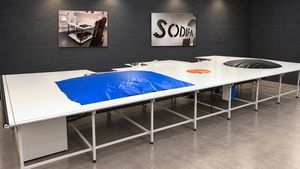 mesa de corte para tejidos
