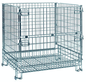 caja-palé enrejada / para almacenamiento / de transporte / plegable