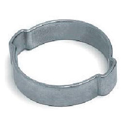 abrazadera de apriete de acero galvanizado / con orejas / de banda