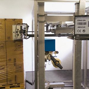 máquina de impresión-colocación de etiquetas de transferencia térmica / monocroma / para etiquetas / para embalajes
