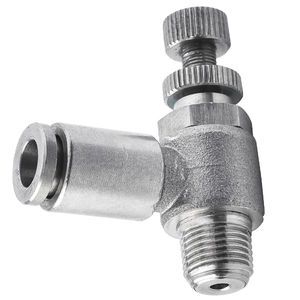 válvula de aguja / con control neumático / de control de caudal / para agua de uso industrial