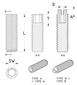 tornillo prisionero de policarbonato