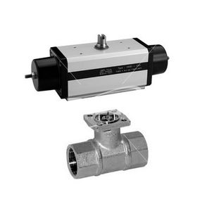 válvula de bola / con control neumático / de regulación / para aire comprimido