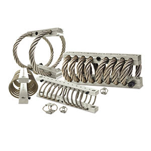 soporte antivibratorio amortiguador de cables metálicos / perfilado / de acero inoxidable / para motor