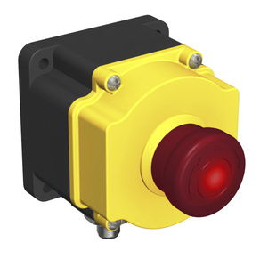 botón pulsador de parada de emergencia / táctil / al ras / con luz