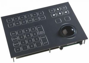 teclado empotrable / 38 teclas / con trackball / con retroiluminación