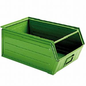 caja de almacenaje a la vista de metal