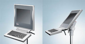 teclado empotrable / de tecla mecánica / sin puntero / de membrana