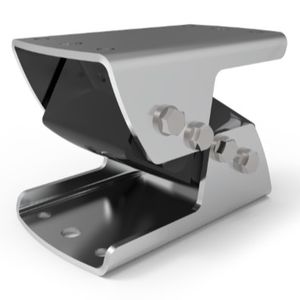 soporte antivibratorio rectangular / de metal