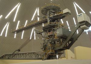 apiladora-recogedora con rodetes