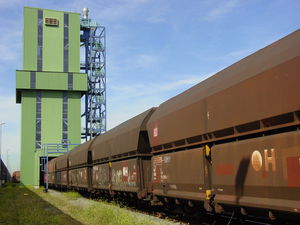 sistema de carga de vagones de ferrocarril convencional
