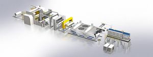 línea de extrusión de película plana