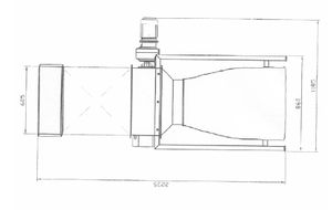 molino de cuchillas / horizontal / para material plástico