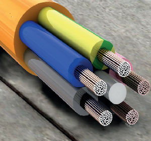 cable eléctrico de alimentación / blindado / con funda de caucho