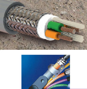 cable eléctrico de alimentación / blindado / libre de halógenos / para cadena portacables