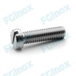 tornillo de cabeza cilíndrica / ranurado / de acero inoxidable / para metal