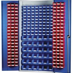 panel perforado con cubetas con abertura frontal