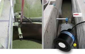 sensor de nivel por ultrasonidos / para líquido / para tanque
