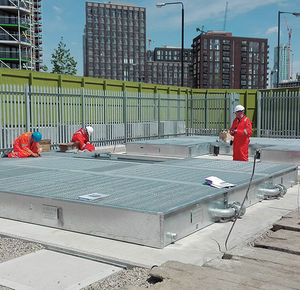 cubeta de retención para transformador / de acero galvanizado / para interior / modular