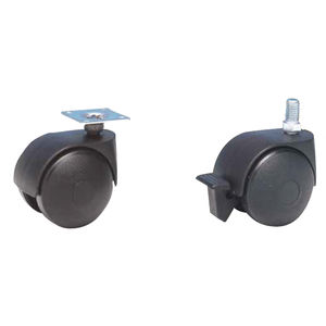 ruedecilla giratoria / con varilla roscada / de polipropileno / para mueble